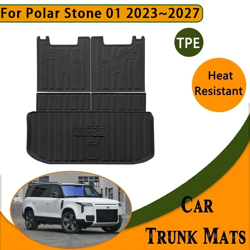 

Car Rear Trunk Mats For Polarstone 01 Polar Stone 01 2023-2027 6seat Waterproof Carpets Storage Pad Cargo Liner Auto Accessories