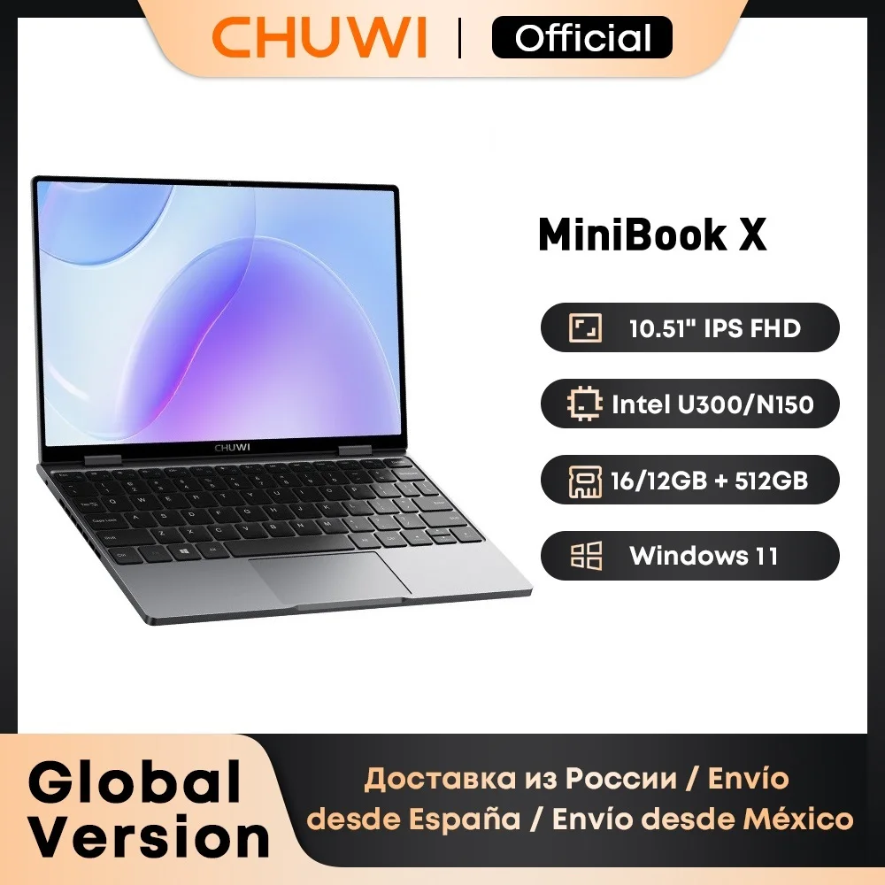 【¥54,701】CHUWI MiniBook X ノートパソコン Intel U300-アリエク特価アラート