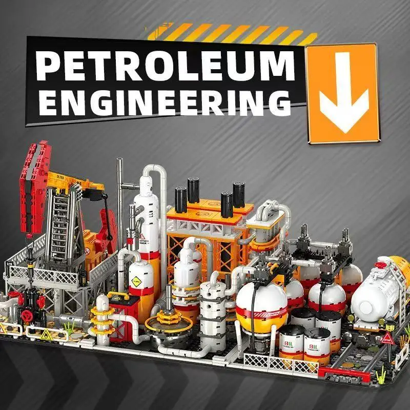 

NEW DIY Jigsaw Puzzle Set - Small Part Assembly Educational Toy Petrochemical Factory Theme Gift Set with 3 Models NO,9221