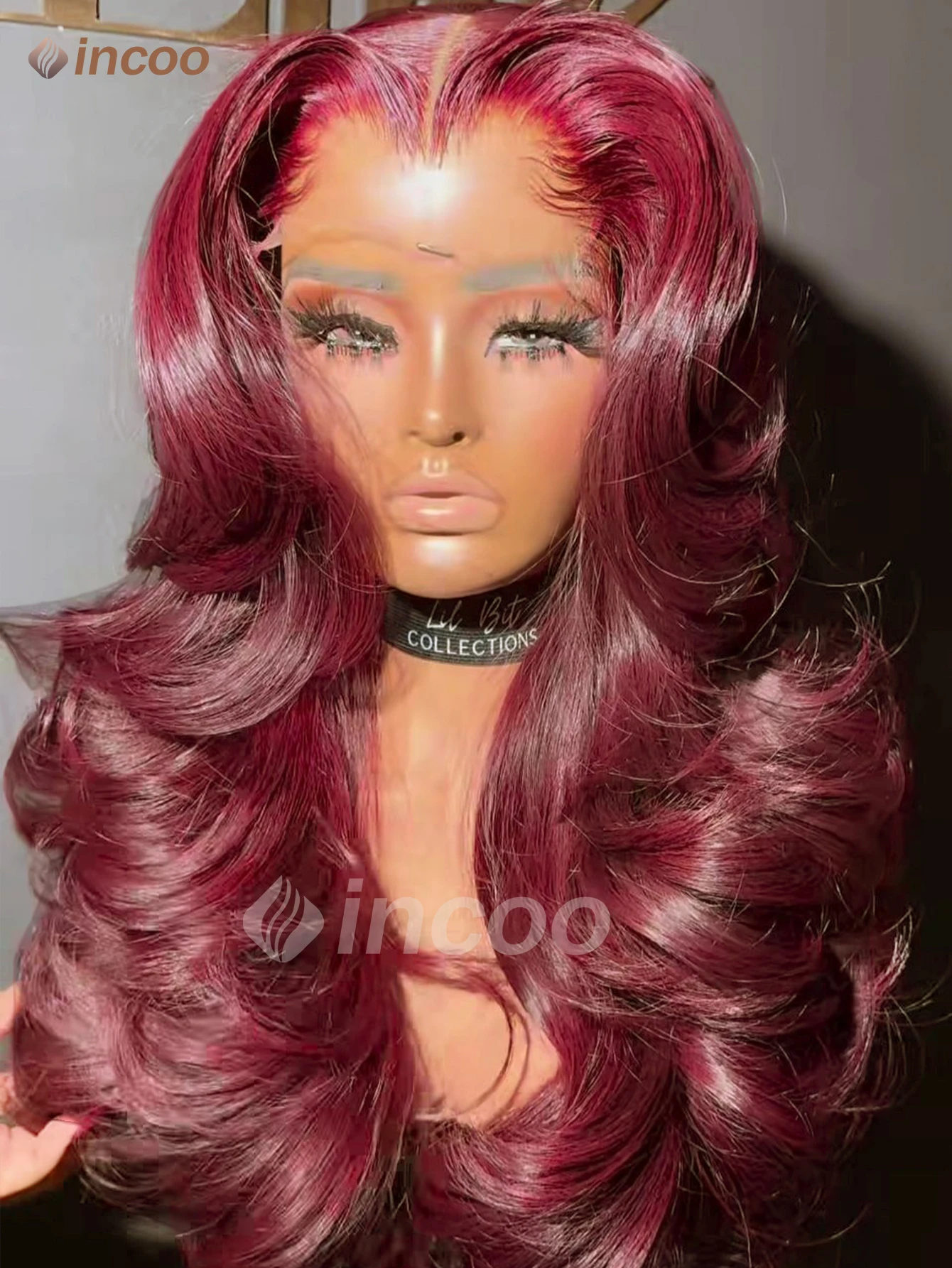 

99J Body Wave Lace Front Wig 13X4 13X6 HD Transparent Lace Frontal Wigs Human Hair Pre-Plucked Natural Hairline Burgundy Red Wig
