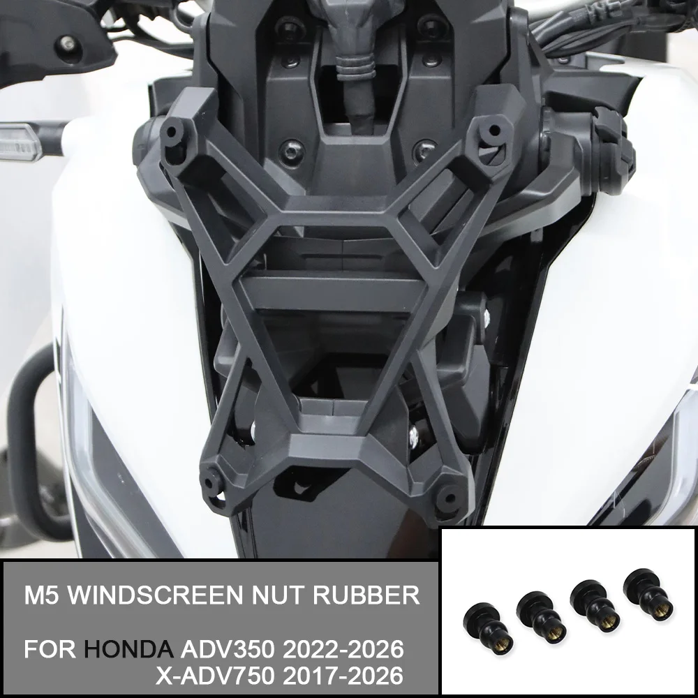 Écrous en caoutchouc pour pare-brise M5 pour HONDA ADV350 CB500F X-ADV750, FORZA 750 CB500X CBR500R NC750 – Fixations de carénage en caoutchouc