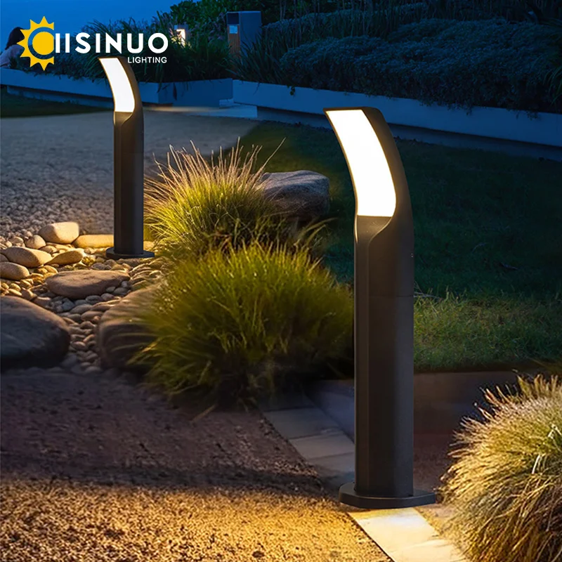 Уличный светильник для газона LED18W H60cm, черный литой алюминиевый водонепроницаемый и устойчивый к ржавчине светильник для сада, двора, виллы, освещения, деко