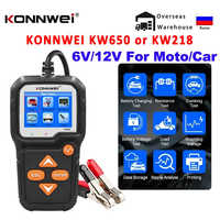 KONNWEI KW650 Car Battery Tester KW218 6V 12V Motorcycle Auto Analyzer 100-2000CCA Car Moto Cranking Charging Test Tool PK KW510