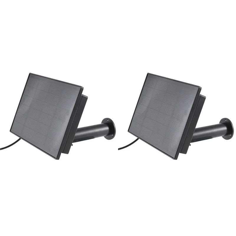 

【Last-Chance!】2X 4W Solar Panel Output 5V Solar Cells Charge Built-In 18650 Battery For Outdoor Security Camera