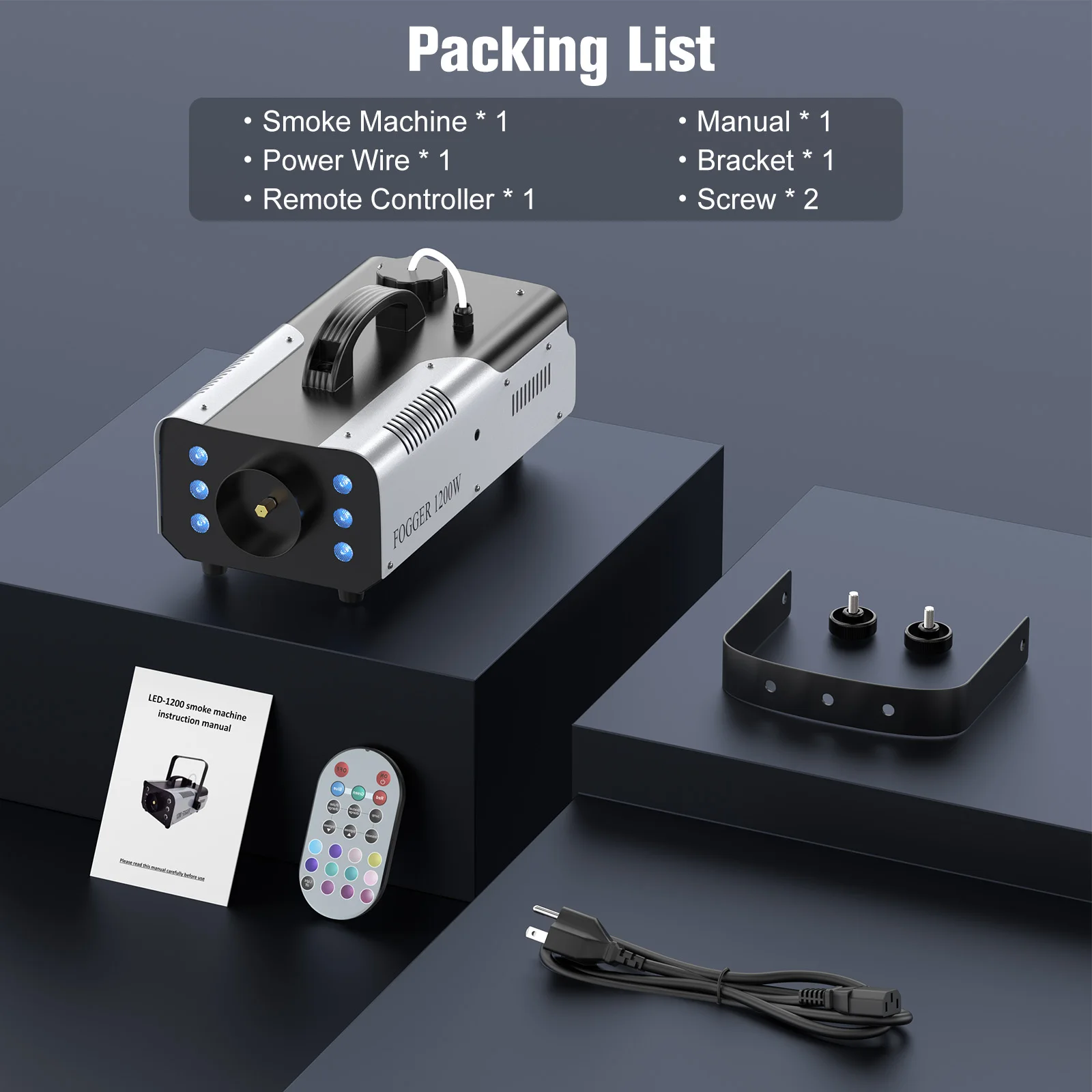 U'King-Machine à struction ée RGB pour Effet de Scène, Éclairage LED Coloré, Brumisateur à Distance, Éjecteur, pour DJ, ixde Noël