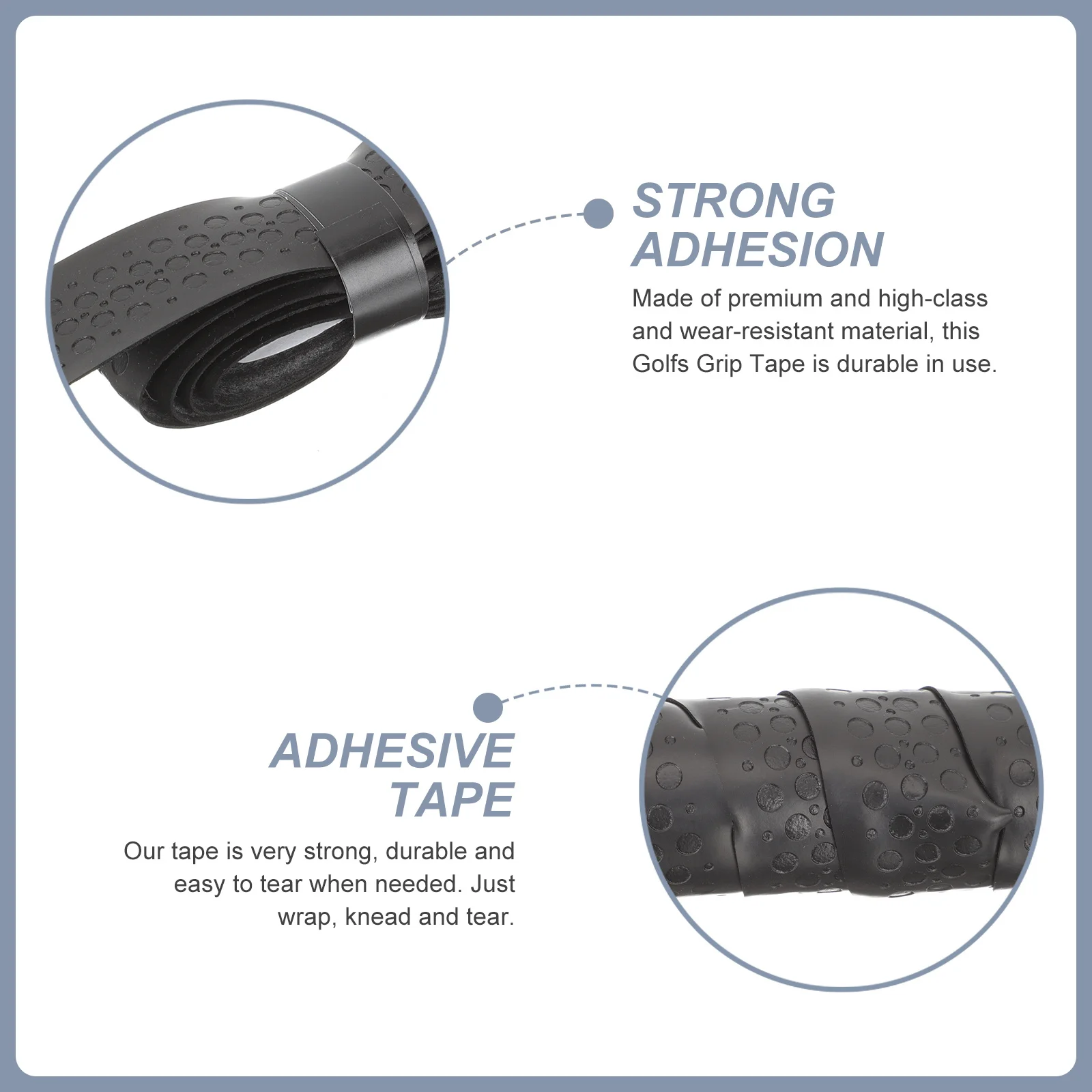 

2Pcs Anti-Slip Wear-Resistant Golf Club Grip Tapes Non-Skid Sweat-Absorbing Practical Clubs Wrapping Supplies Golfs Grips