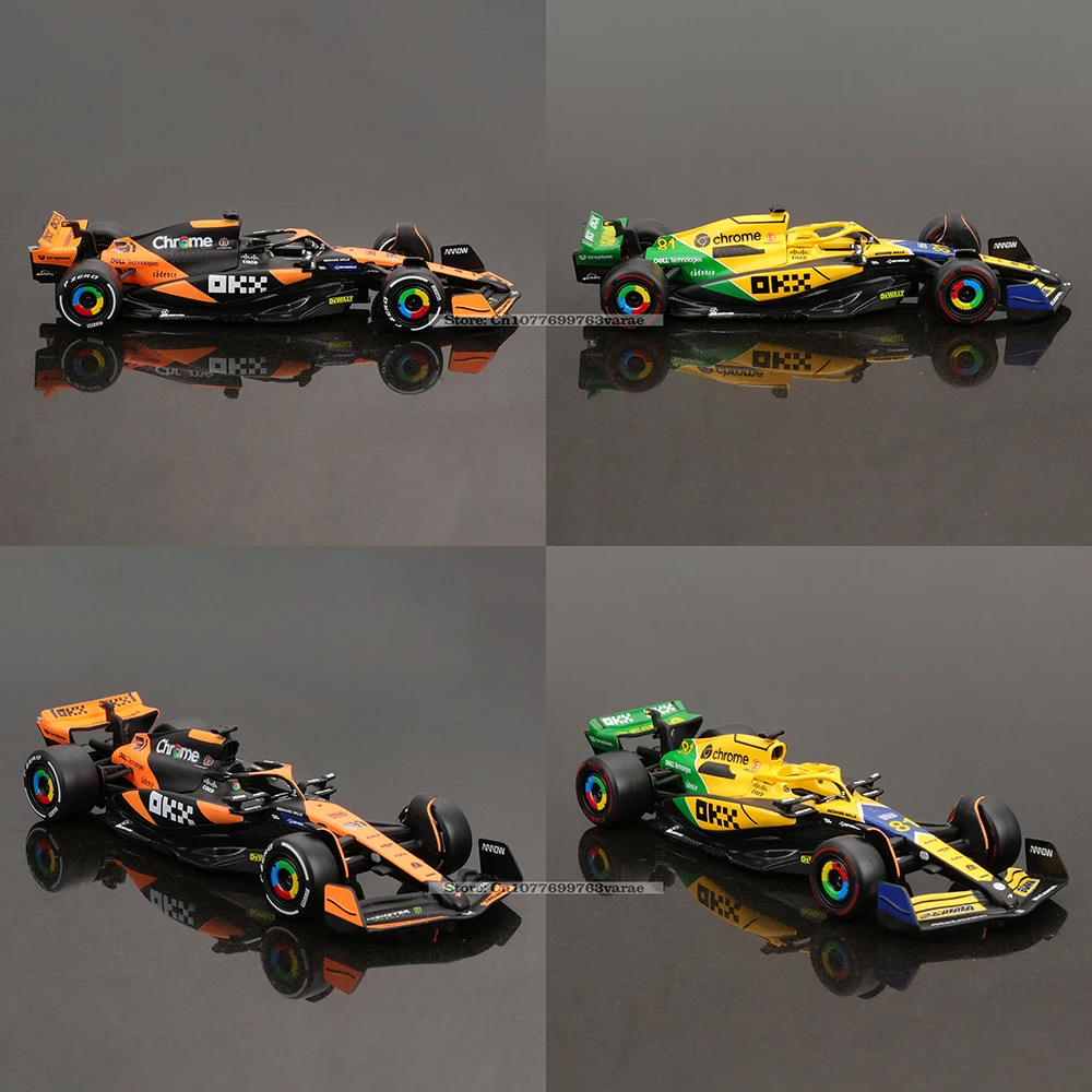 Bburago 1:43 2024 F1 McLaren MCL38 # 4 Lando Norris # 81 Oscar Piastri Legierungsauto Druckguss-Modell Spielzeug Sammlerstück – Detail 10