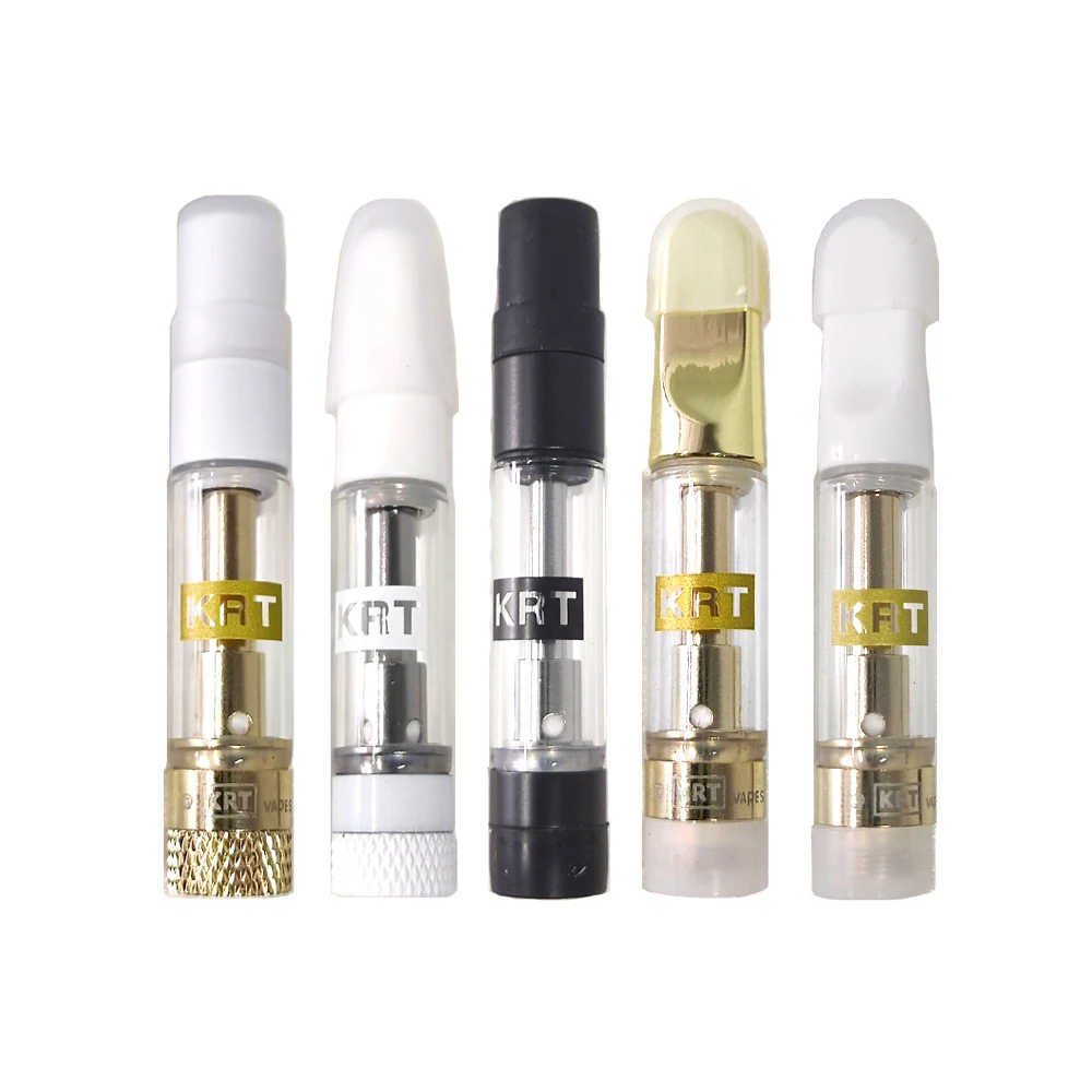 10pcs/lot Customized Empty KRT Vape Cartridge 0.8ml/1.0ml Capacity Ceramic Coil 510 Thread Atomizer Electronic Cigarette