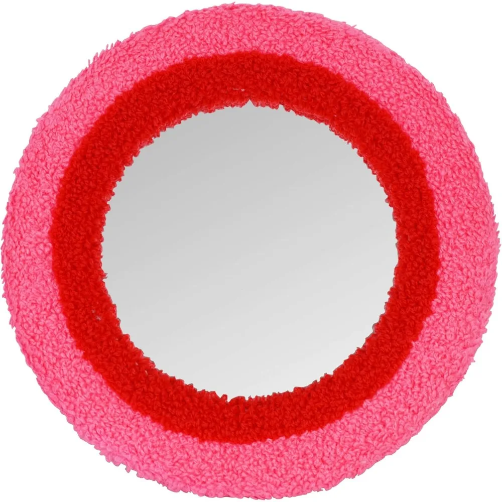 

Round Flannel Mirror, Stand on Tabletop or Hang on Wall for Bathroom, Living Room, Bedroom, Entryway, 8.8 inch Wall Mirror