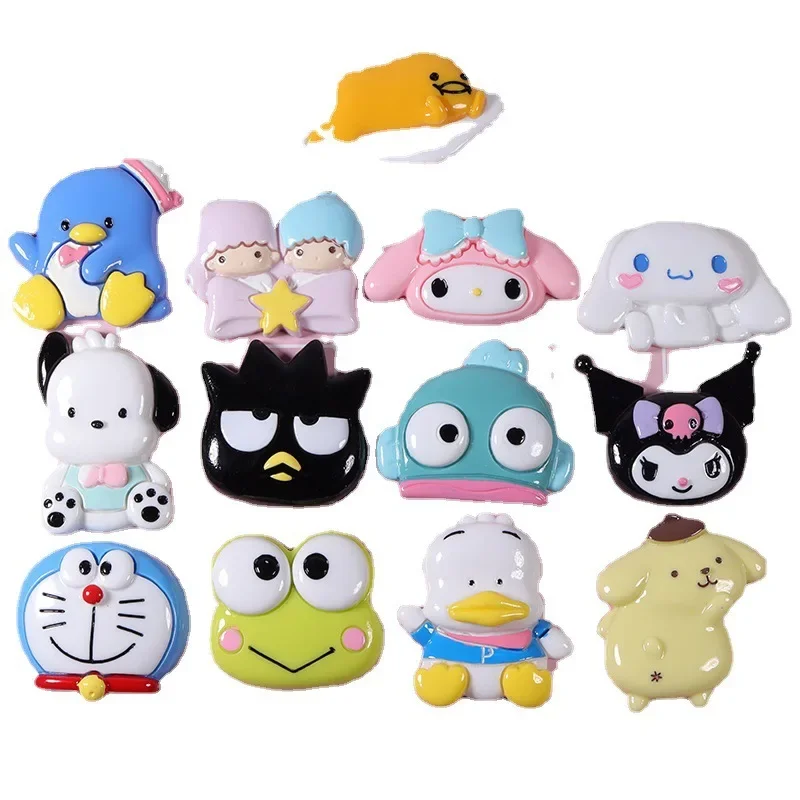 2/5pcs Messzemenő sanrio Gúnyrajz Anime Írásjegy Fagyanta accessor számára diy ékszer Gyártás gudetama badtz-maru Fagyanta flatback charms