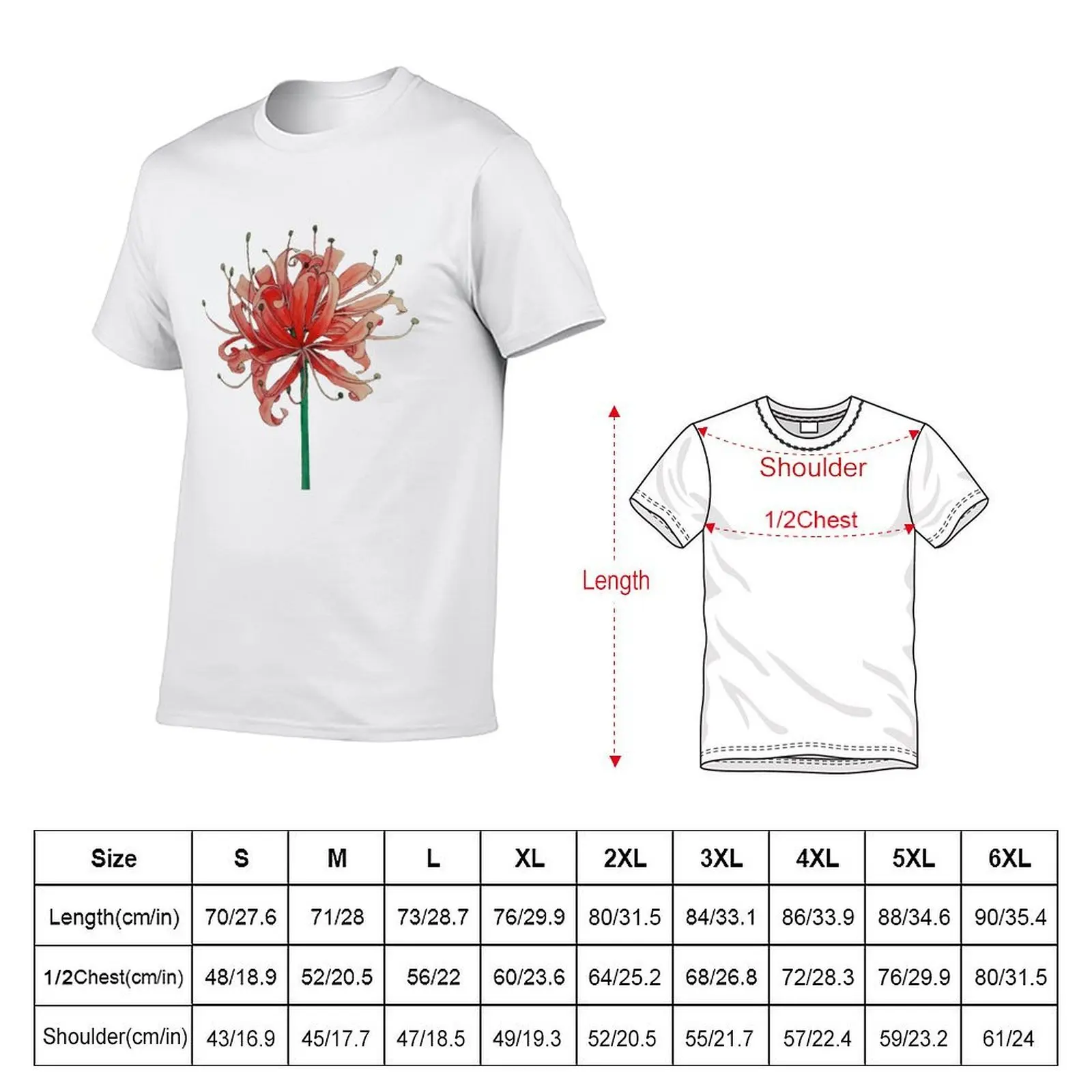 Lycoris radiata T-Shirt printed t shirts for man t shirts for man graphic tees T-Shirt