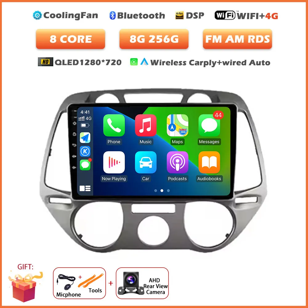 Android 16 Auto Wireless Carplay voor Hyundai i20 2008-2012 autoradio stereo multimediaspeler navigatie touchscreen tools