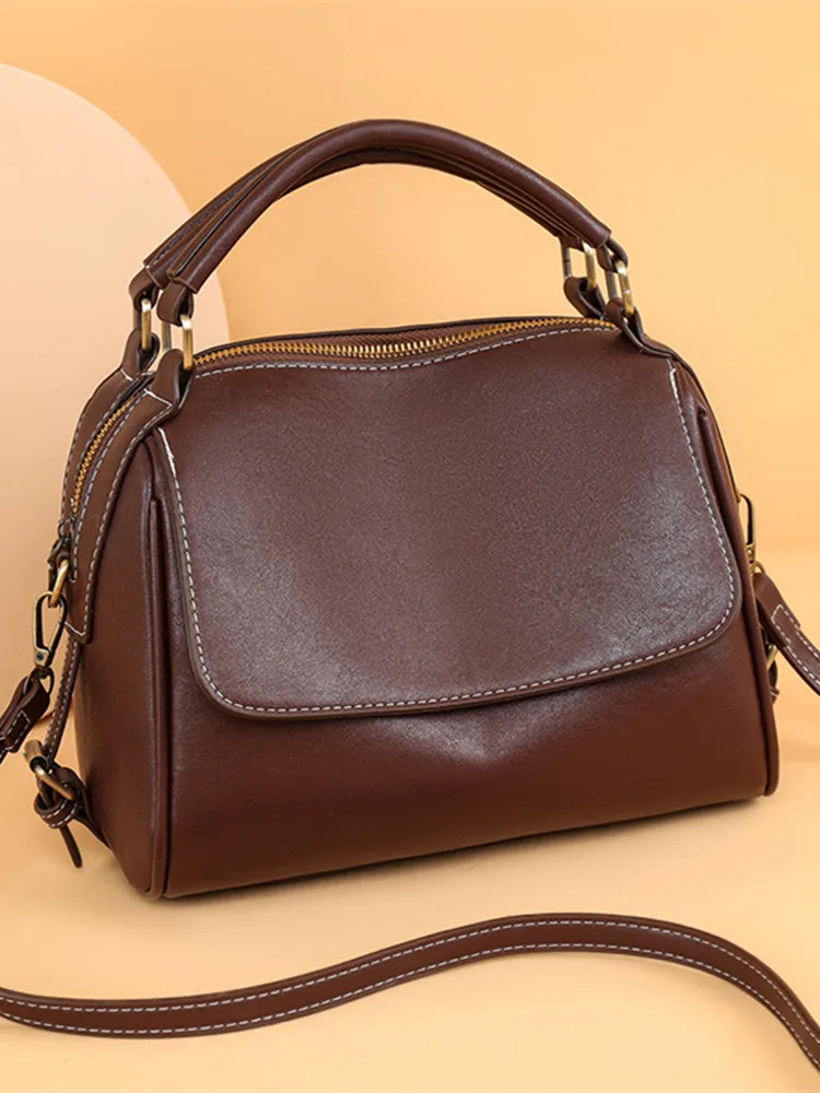 

Кожаная женская сумка 2025: Новая повседневная сумка для мамы, мягкая кожаная сумка-тоут, модная универсальная сумка через плечо из полиэстера в британском стиле