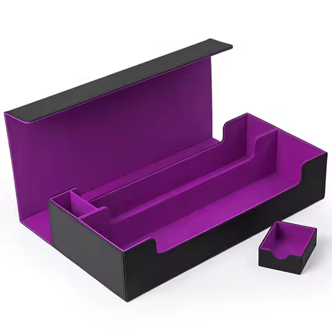 Card Storage Box,TCG Deck Case,Fits 5 Decks Card Box Or 700+ Single Sleeved Cards for YuGiOh,TCG,Trading Cards Sport Cards