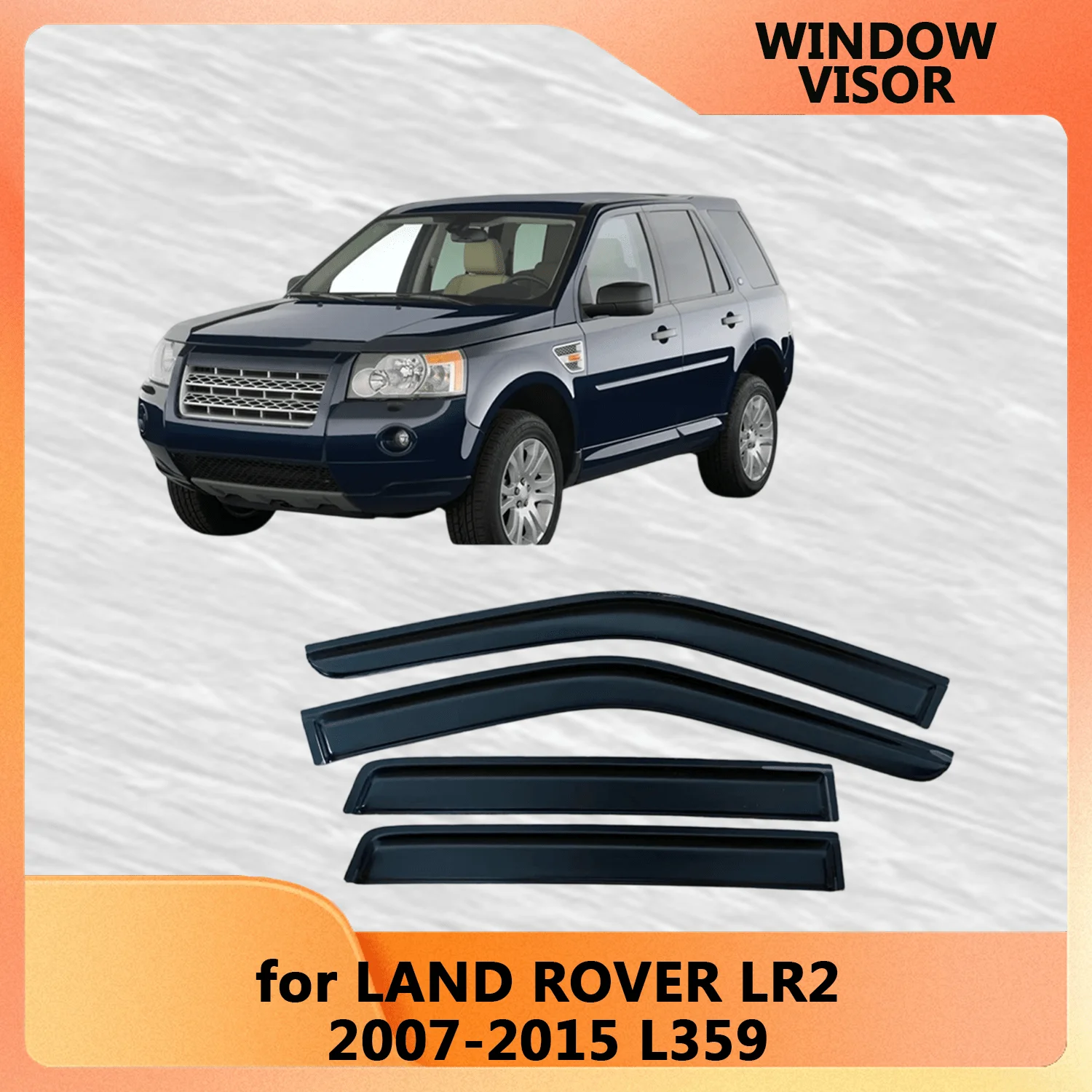 Window Visor for Land Rover LR2 L359 2007 2008 2009 2010 2011 2012 2013 2014 2015 Wind Deflectors Rain Guards Door Visor Vent