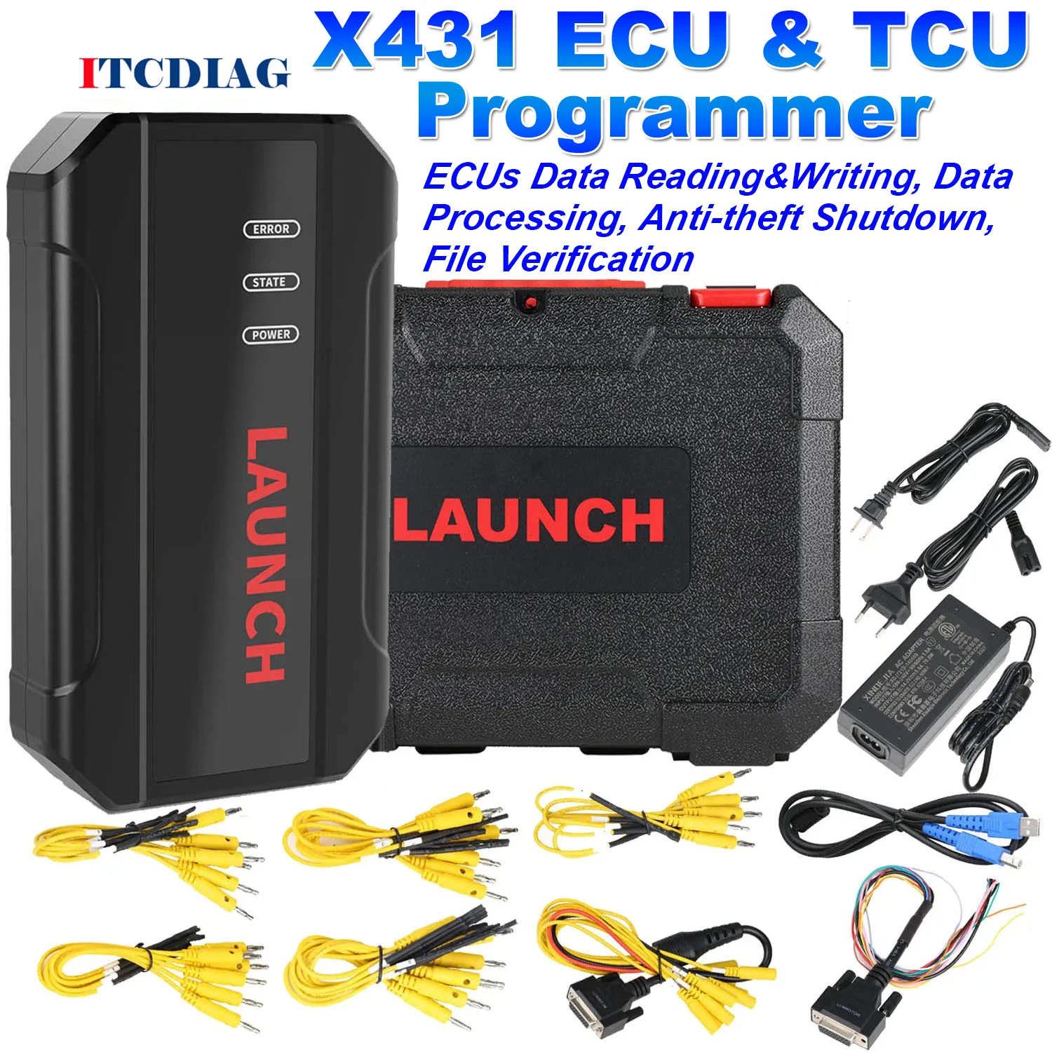 Launch X431 ECU & TCU Programmer Support ECU Read and Write Standalone Supports Checksum Correction IMMO Off PC Version