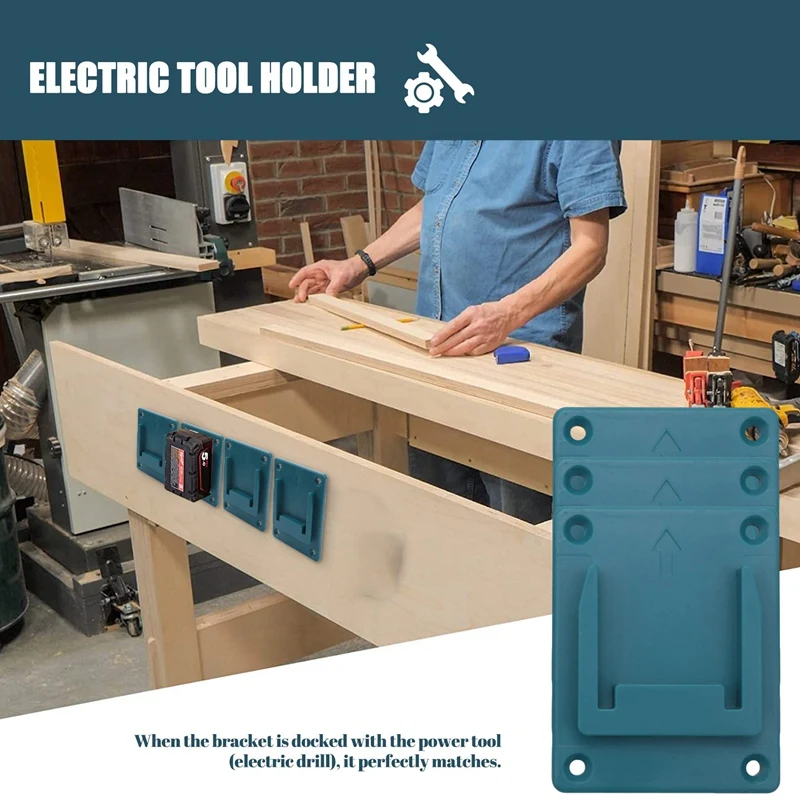 ABSF 10Pcs Machine Holder Wall Mount Storage Bracket Fixing Devices For  18V Electric Tool Battery Tools