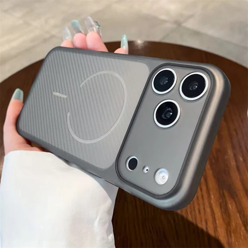 Ultradünne Kohlefaser-Muster Matt Transluzente Hülle für iPhone 17 Air 16 15 14 Plus 13 12 11 Pro X XS Max XR TPU Soft Cover