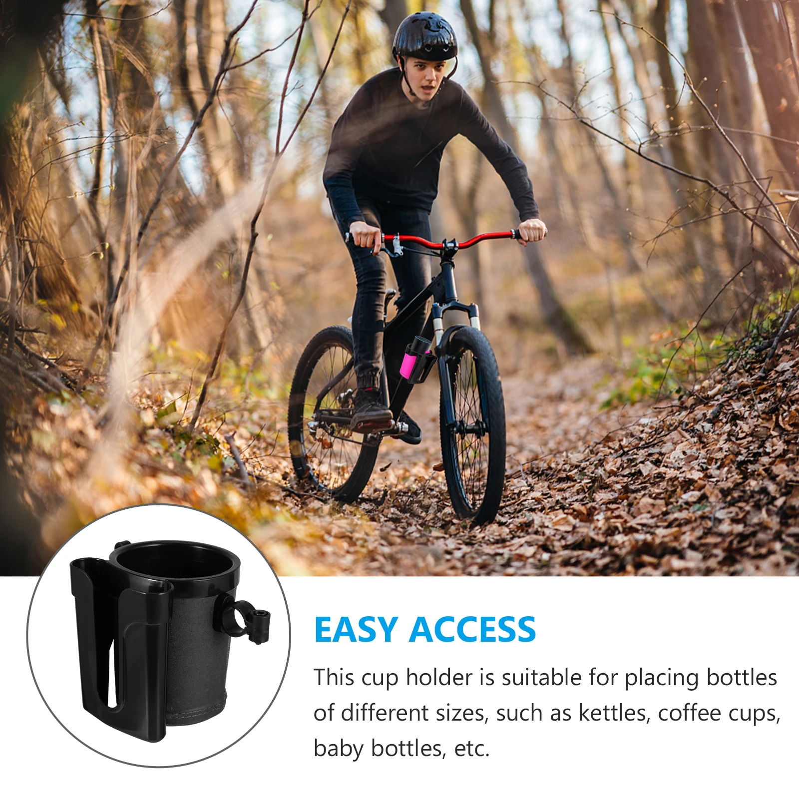 

3 in 1 Bike Phone Bottle Holder Mountain Bike Cycling Water Bottle Cup Holder Key Organizer Easy Install Lightweight