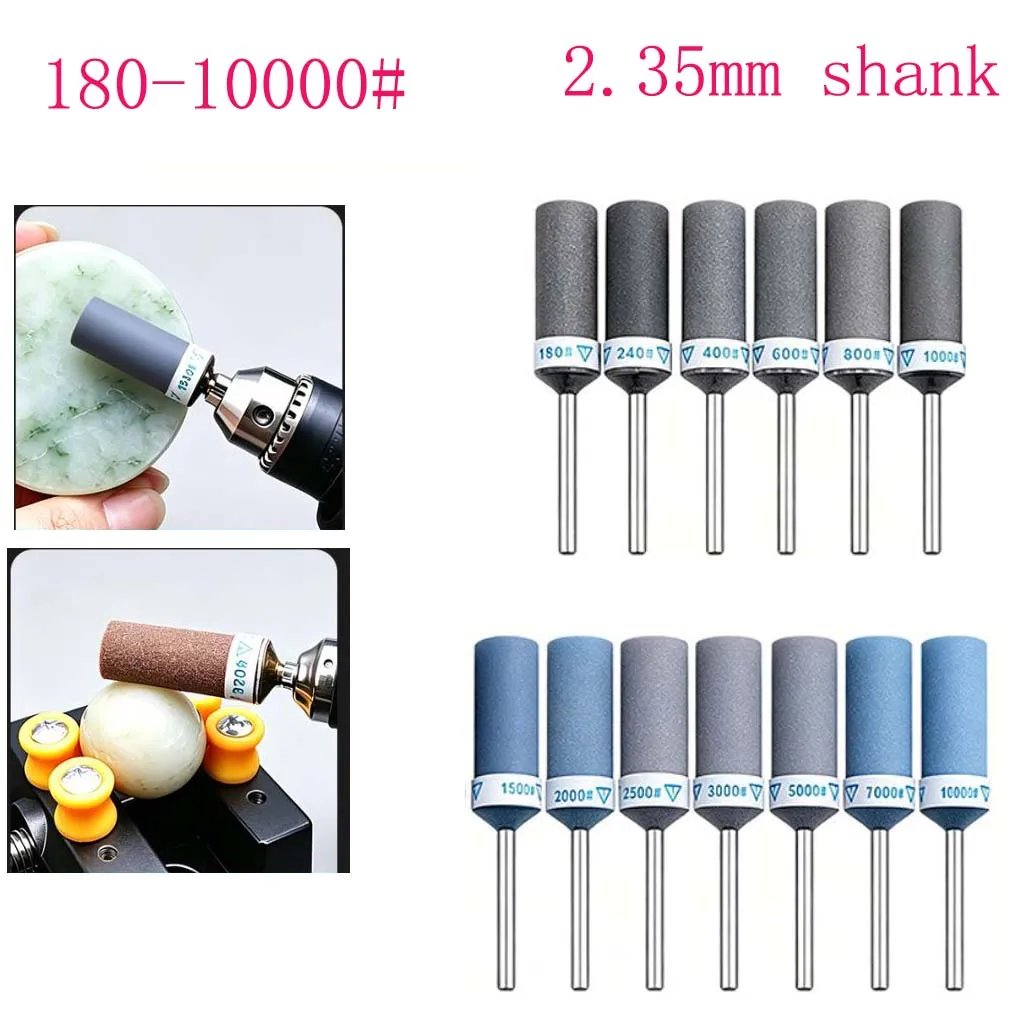 1Pcs 2.35mm Shank Sand Paper Bar Sandpaper 180-10000Grit Cylinder Sanding Bar Rod Grinding Head For Grinder Rotary Tool