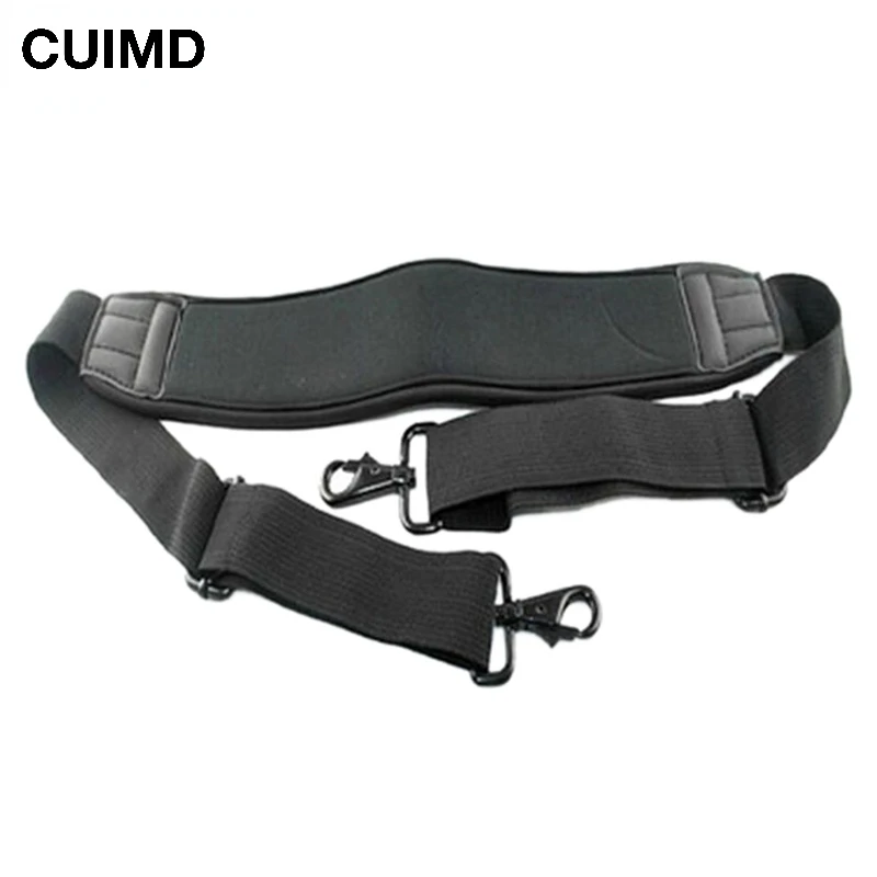 Black Adjustable Shoulder Bag Strap with Double Hooks for Canon Nikon Laptop Computer Camera Stabilizer Bag