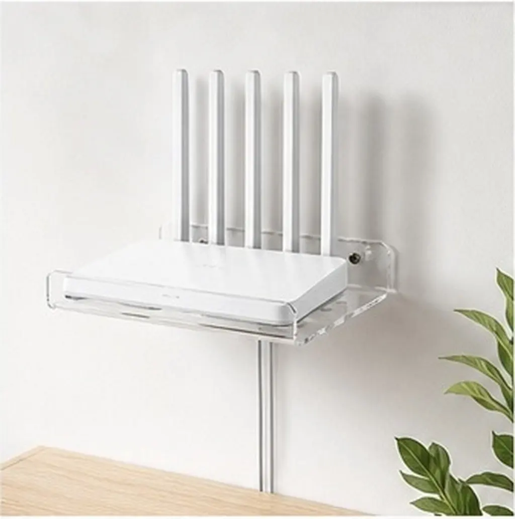 1Set Storage Rack Wall Mounted Holder Moisture Proof Breathable Household Wall Shelf Router Organizer Speaker
