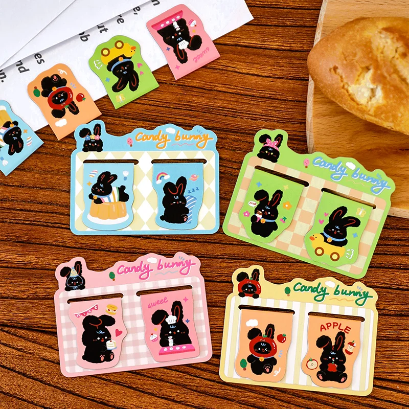 

Подарочная магнитная закладка с милым коричневым сахарным кроликом, милые офисные школьные принадлежности, студенческие канцелярские принадлежности целиком класса Kawai, аксессуары