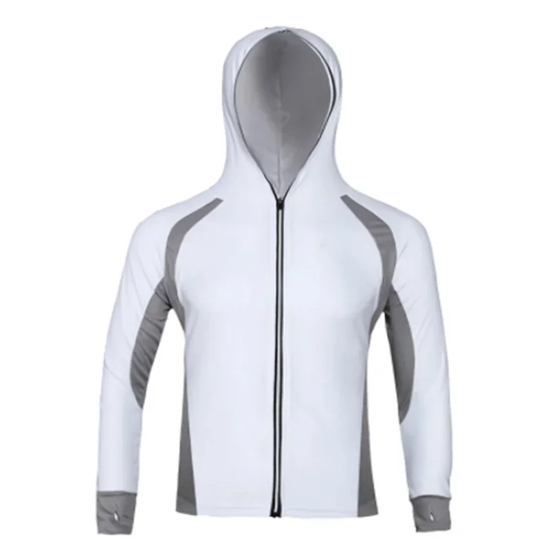 Novo estilo masculino roupas de pesca secagem rápida proteção solar camisas de pesca leve manga longa camisa de pesca hoodies com zíper