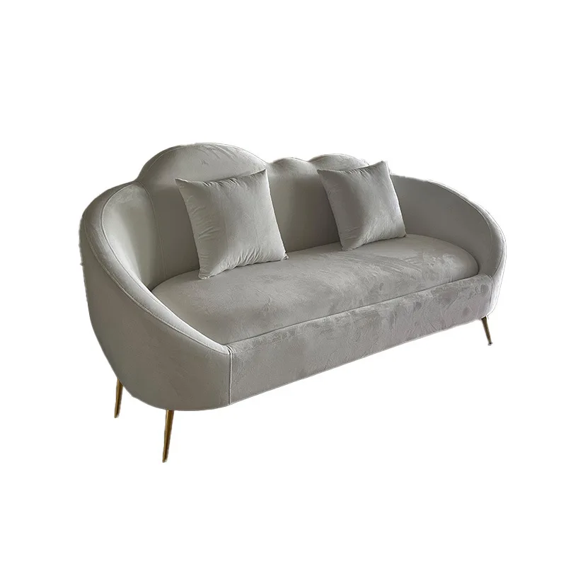 

Small apartment leisure sofa modern fabric cloud sofa beauty club wedding hotel reception chair