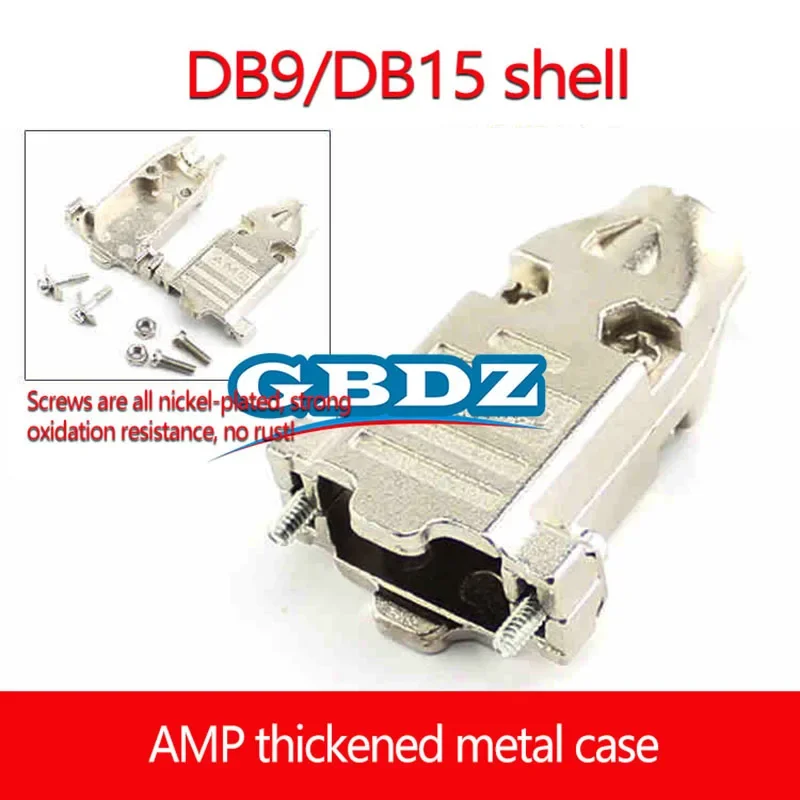 AMP Metal Iron Shell Gold Plated RS232 Serial Port DB9 Pin 5USolid Core Needle Data Interface Male And Female Welded Plug