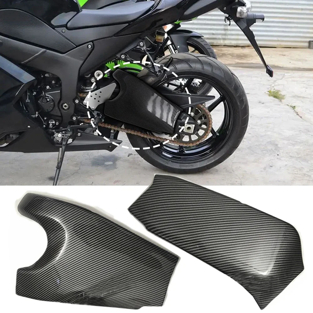 Motorcycle Part For Kawasaki ZX6R Swing Arm Chain Protector Swingarm Cover Cowl Fairing Frame Panel ZX 6R 636 ZX636 ZX-6R Carbon