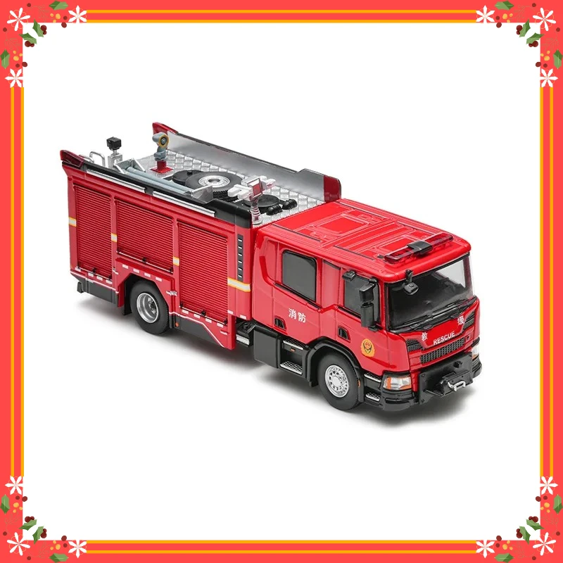 

MASSDI 1/64 Scale City Main Battle Fire Engine Alloy Car Model Static Decoration Collectibles Gift Toys