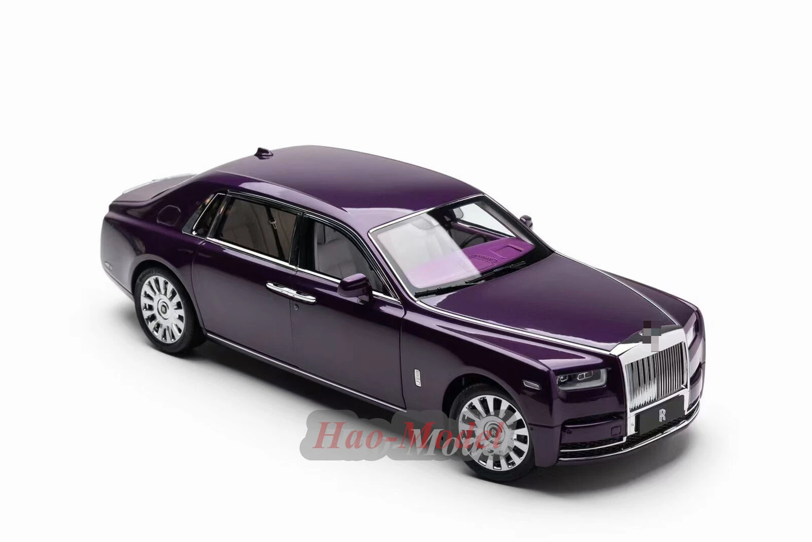 1/18 For Rolls-Royce Phantom Alloy Diecast Model Car Simulation Kids Toys Boys Birthday Gifts Hobby Display Collection Purple