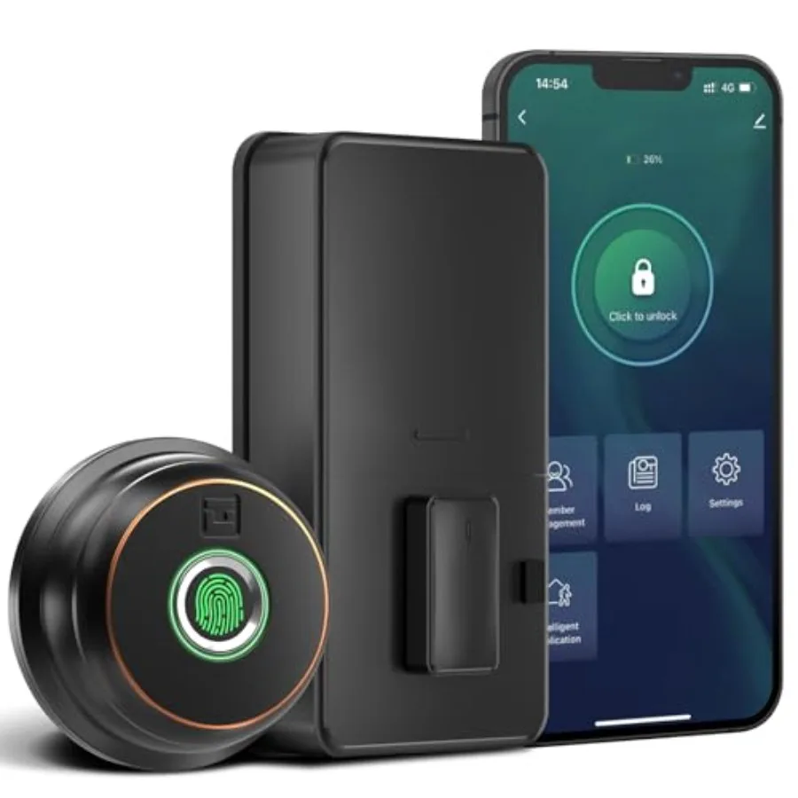 

Электронный дверной замок с функцией распознавания отпечатков пальцев и управлением через приложение, умный замок для входной двери, биометрический замок без ключа