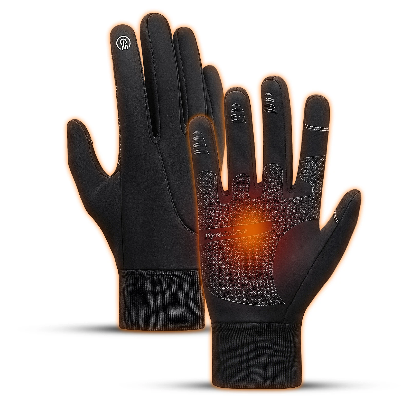 Men's and women's winter cycling gloves - warm touch windproof sports gloves, suitable for skiing, cycling, and outdoor activiti