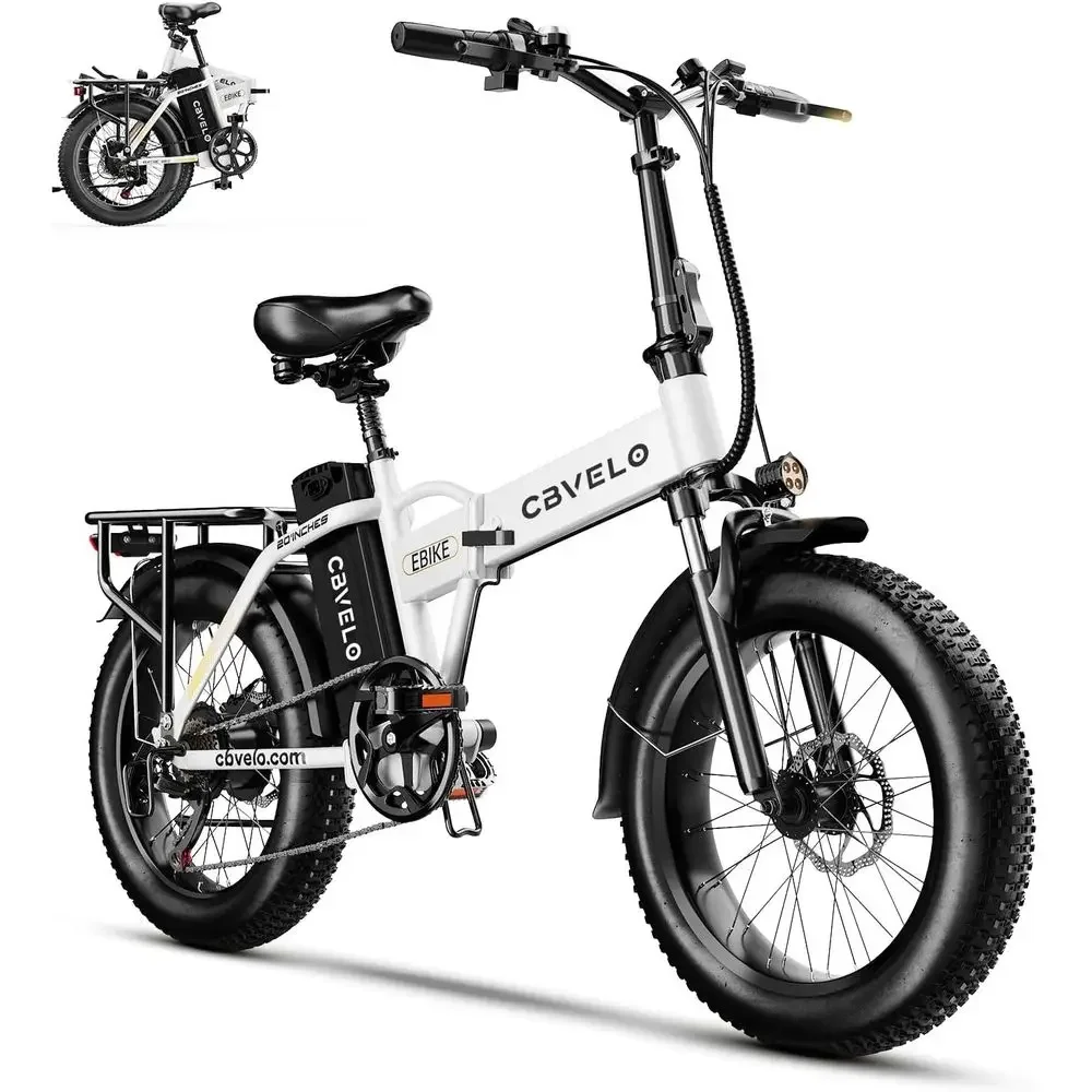 

48V 20AH Removable Battery Electric Bike for Adults - 80 Mile Range, 20 Tires, Ideal for Commuting and City Use