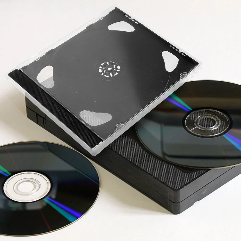 

8Pcs CD Holders Transparent Material Disc Storage Organizer Jewel CD Cases for Protection