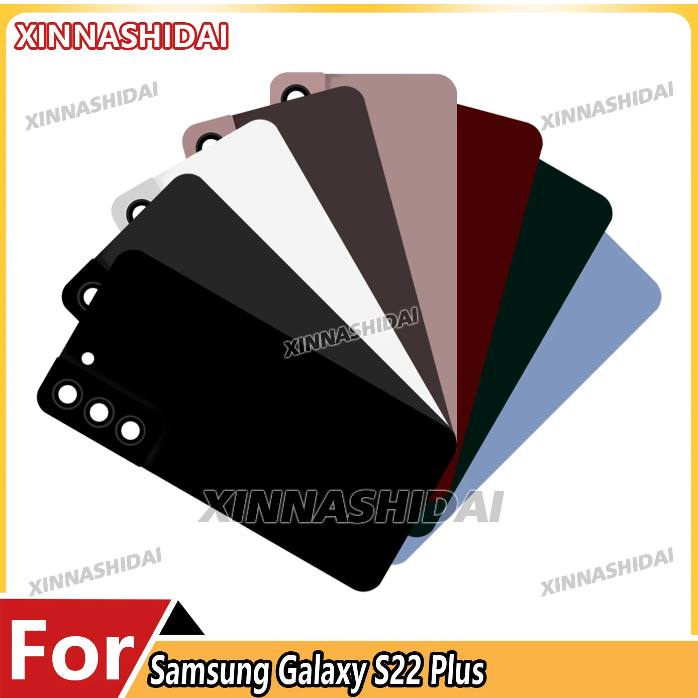 Neue Für Samsung Galaxy S22 Plus Batterie Zurück Gehäuse Abdeckung Glas Panel Tür Hinten Fall Mit Kamera Objektiv