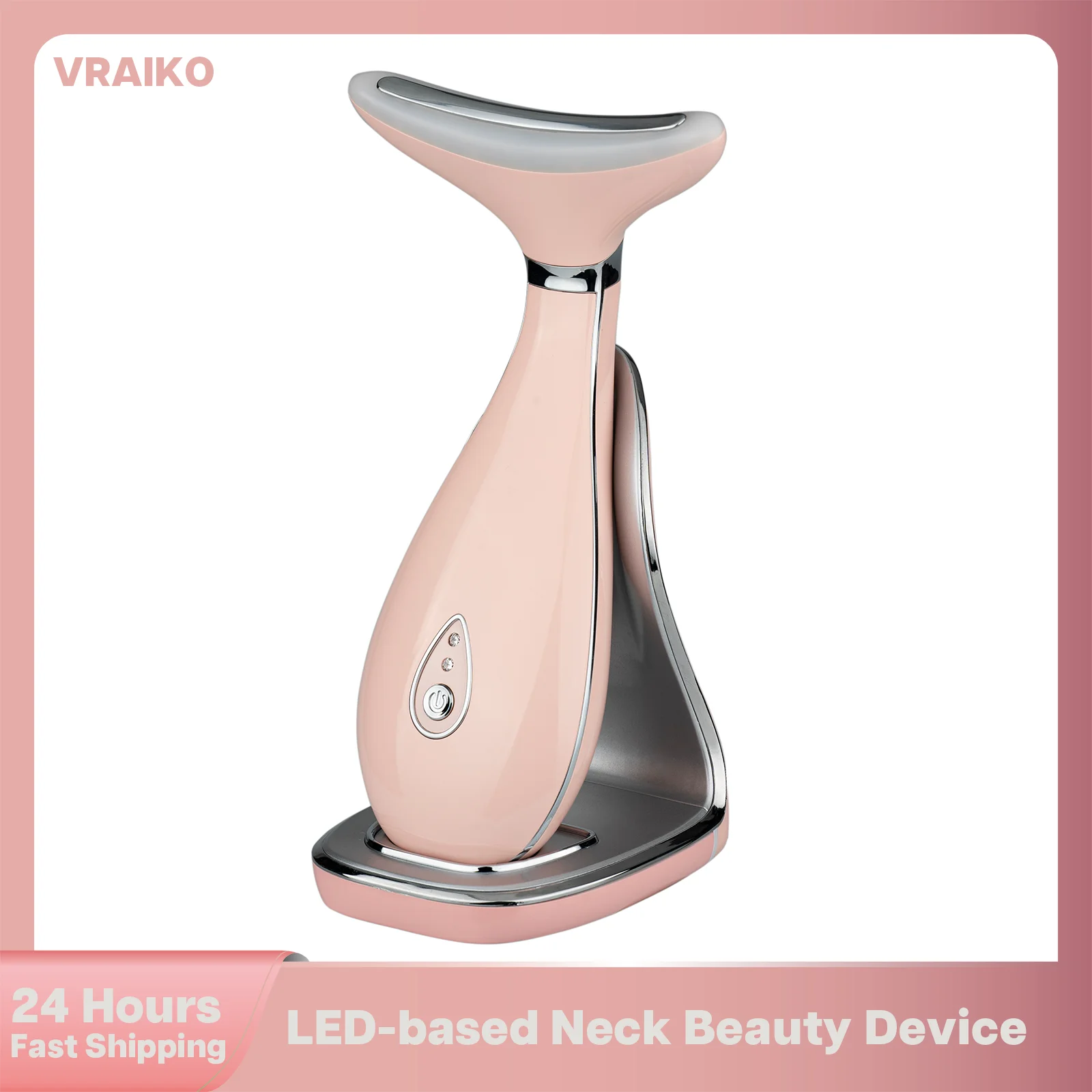 VRAIKO LILY Neck Face Massager 3 Colors LED Photon Therapy Beauty Device for Anti Wrinkle Reduce Double Chin Skin Tightening