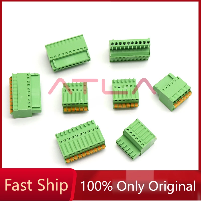 

5PCS 2.54mm Terminal Block Green Spring Type Screw Free Push Button Plug Connector 2edgkd 120V 4A