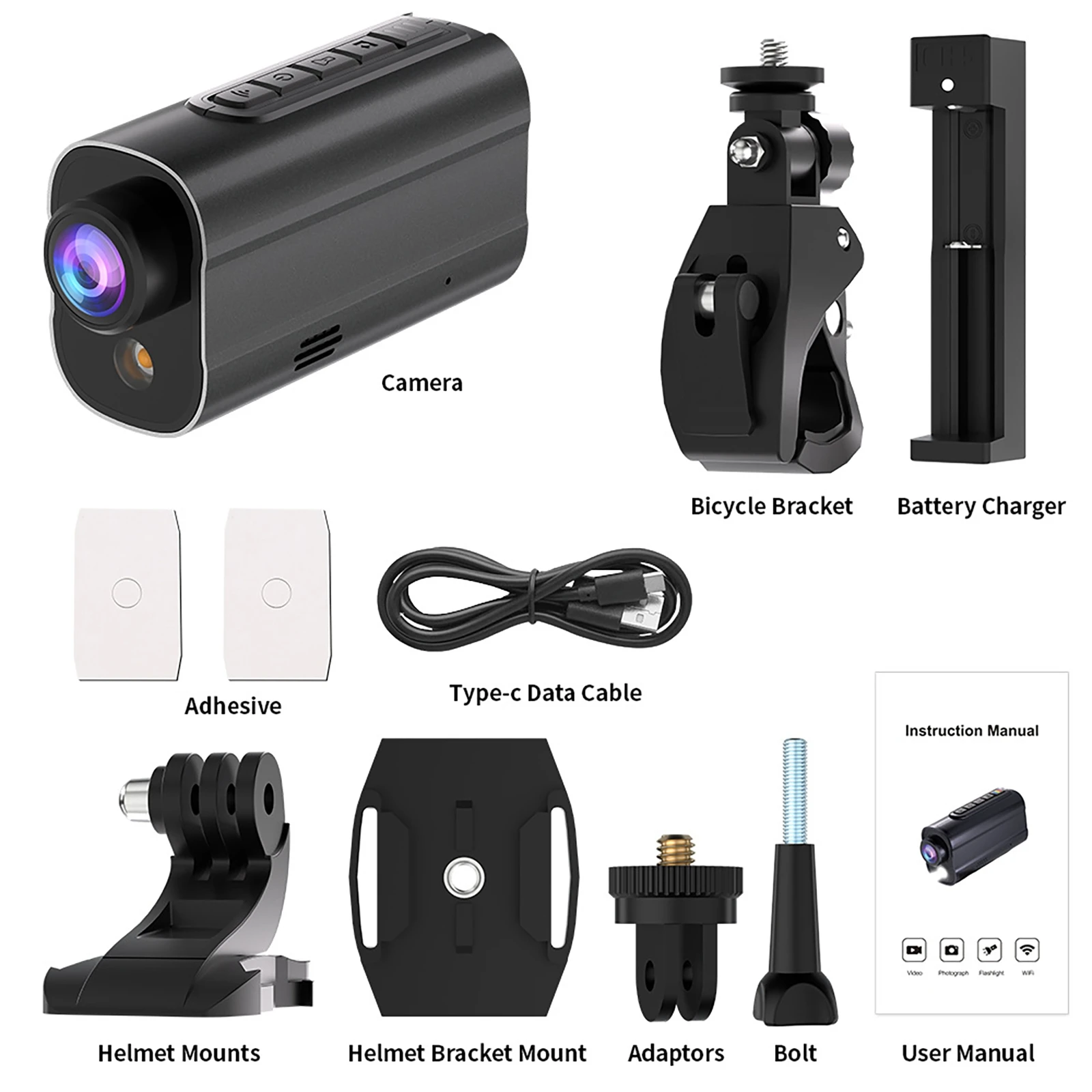 5K Action Camera with LED Night Vision WiFi Remote Control Cycling Dash EIS Anti Shake Cam for Outdoor Motorcycle Cycling image 3