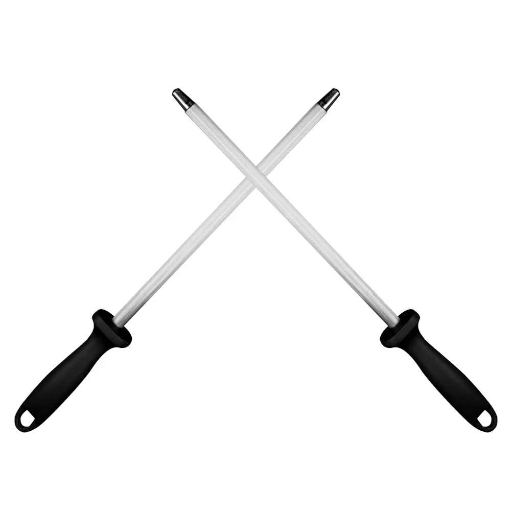 

2Pcs Stainless Steel Cutter Sharpening Rod Kitchen Honing Stick Professional Sharpener Cutter Sharpening Rod