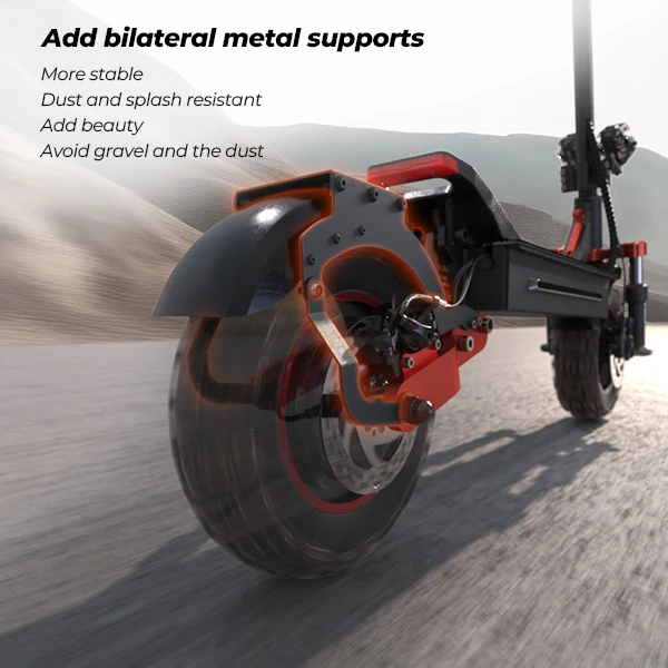 IScooter IX5S Elektroroller 1000W Motor E-Scooter 48V15AH Hochleistungs-Lithiumbatterie, Vordere und Hintere Ölscheibenbremsen + Elektronische Bremsen, Höchstgeschwindigkeit 45 km/h, Maximale Reichweite 65 km, 11 Zoll Offroad-Reifen, Brandneu Original – Detail 6