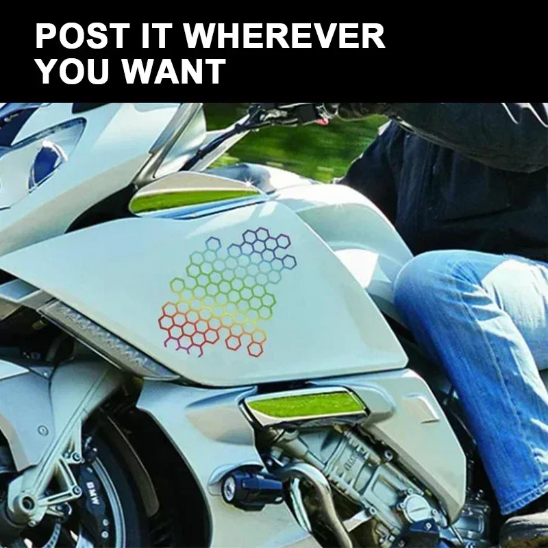 

Motorcycle Sticker Honeycomb Helmet Decals Stickers Car Refit Creative Body Decoration Decals Waterproof Bumper Car Sticker