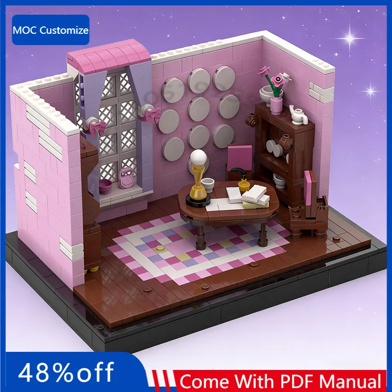 

627 PCS City Street Professor Office MOC Customize Modular Building Block Simple Educational Brick Design DIY Toy Birthday Gift