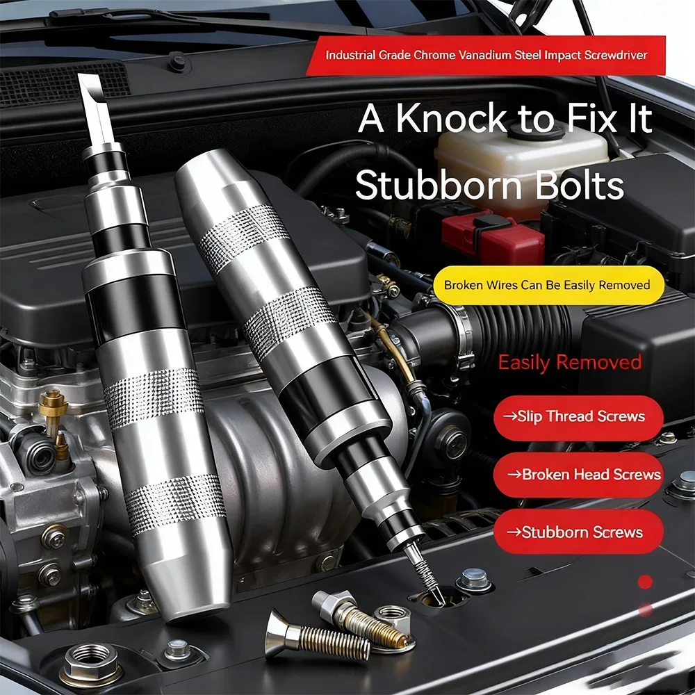 

Реверсивный набор ручных ударных отверток, 7/13 шт., средство для удаления ржавых болтов, профессиональный ручной инструмент, мороженные крепежные детали, хромированная сталь