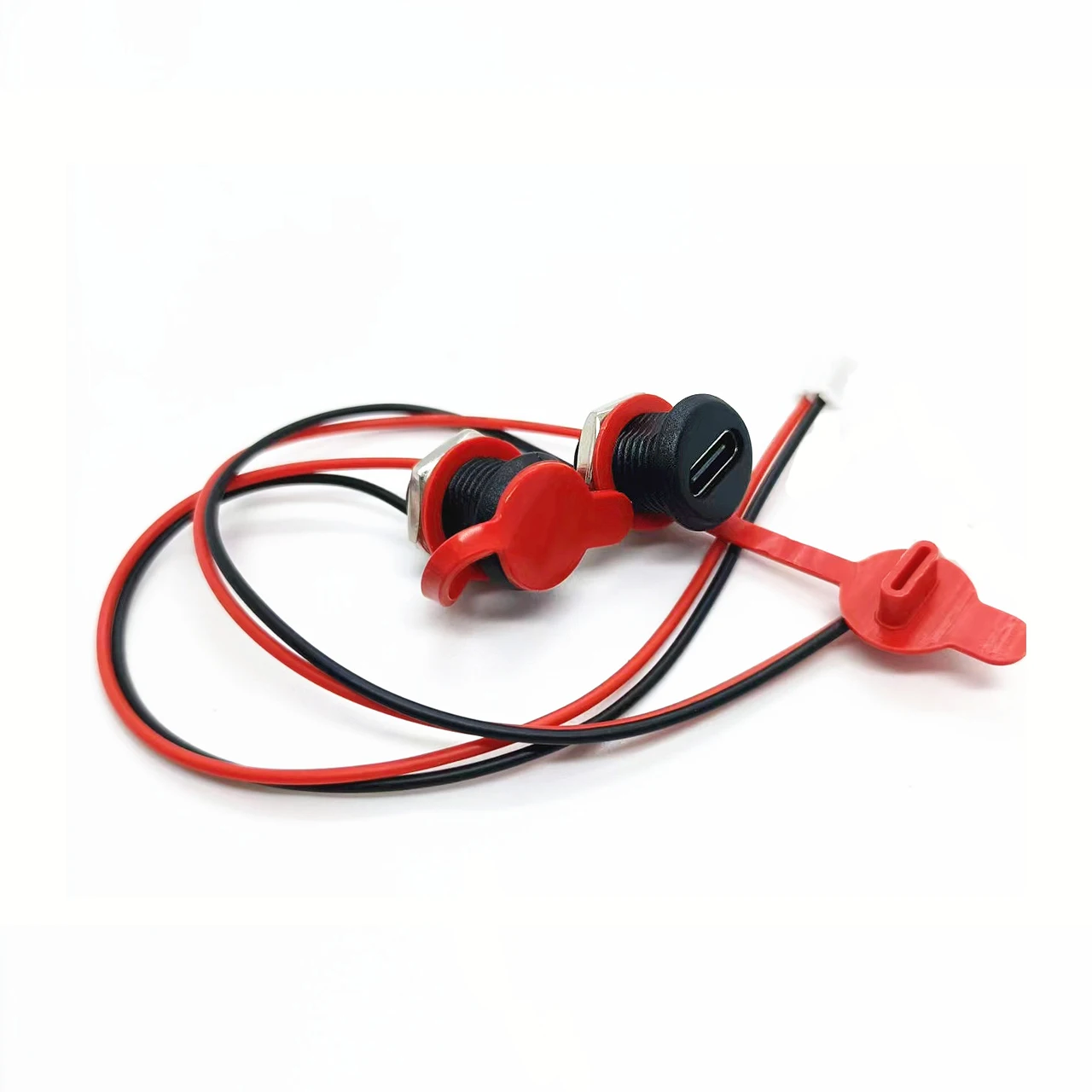 10 قطعة USB C-نوع موصل مقاوم للماء سلك لحام أنثى المقبس C-نوع ميناء شحن واجهة المقبس مع سلك لحام