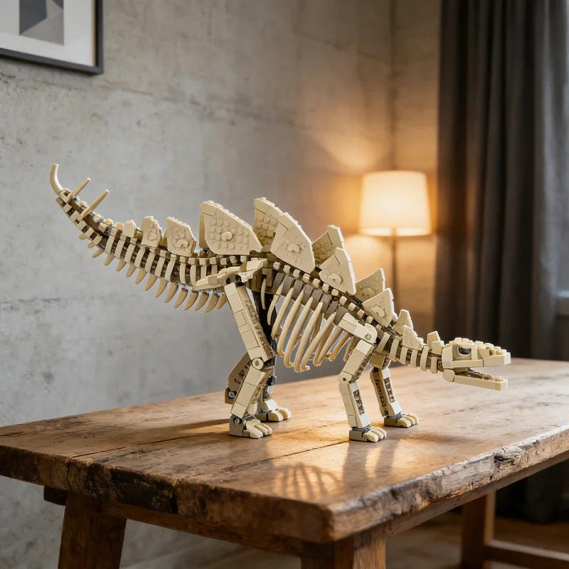 

1628pcs MOC Stegosaurus Fossil Dinosaurs Model Building Blocks Creative Display Gift Collectible Decor Kids Premium Adult Desk