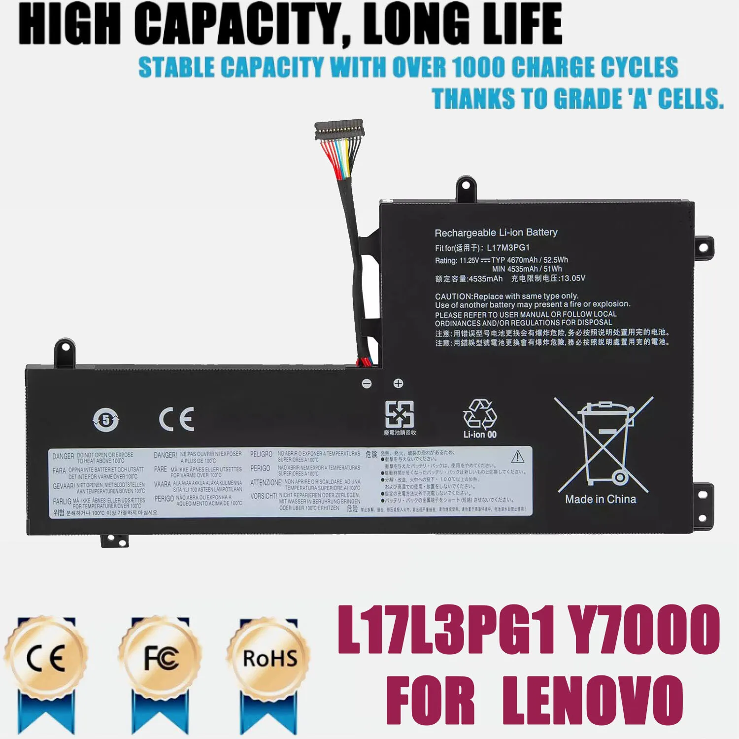 

Новый OEM L17C3PG2 аккумулятор для ноутбука Lenovo Legion Y530-15ICH Y540-15IRH Y540-17IRH Y730 Y740 Y7000 Y7000P 2019 Series 57 Втч