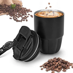 320ML Travel Coffee Mug Car Insulated Cup Stainless Steel Portable Thermal Mug Leak-Proof Thermos Bottle Tea Cup Vacuum Flasks